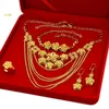 Wedding Jewelry Sets ANIID Dubai African Luxury Tassle Flower Pendant For Woman Party Jewellery Set Gold Plated Gifts Wholesal 231013