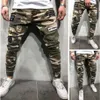Jeans pour hommes Hommes Skinny Stretch Denim Pantalon Camouflage Plissé Ripped Slim Fit Pantalon 2021 Cargo Hommes Vêtements235i