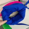 Abendtaschen Mode Kontrastfarben Qualität Daunenstoff Handtasche Platzpolster Kissen Quadratische Schulter Umhängetasche für Frauen Geldbörse Sac 231013