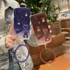 휴대폰 케이스 3D 패션 귀여운 곰 만화 Soft Silicon Phone Case on Samsung Galaxy A21S 21S A21 핸드 스트랩 브레이슬릿 뒷 표지 L230823