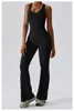 Active Sets Beauty Back Yoga Jumpsuit Women One Piece Outfit Fitness Bodysuit Snabbt torrt träningsset skinkelyftande sport Activewear