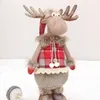 Christmas Decorations Red Fabric Retractable Standing 35cm Sitting Posture David's Deer Doll Decoration 231013
