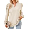 Maglietta da donna sexy da ballo Maglietta a maniche lunghe Swiss Dots Top Camicetta tunica elegante Pullover con scollo a V Viola