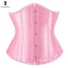 Taille Tummy Shaper Underbust Corset Satin Blanc Noir Rouge Bleu Rose Abricot Violet Marron Bustier Bauques Grande Taille Burlesque Corselet 231013