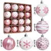 Decorazioni natalizie Decorazioni natalizie 6 cm Plastica a forma di palla dipinta Festa di Natale Appeso pendente a sfera 16 pz/set Albero di Natale Goccia Ornamento 231013