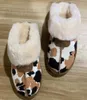 U New Women's Leopard Print Slippers Shoes Lady Kids Slipper Boots Classic Light and Warm Boot