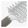 Hair Brushes Women Mas Brush Smooth Pure Pig Hairbrush Styling Plastic Nylon Big Bent Comb Hairdressing Tool7667234 Drop Delivery Pr Dhp84