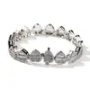 Heart Diamond Iced Out Tennis Chain Armband Mense Womens Fashion Hip Hop Armband smycken Silver Guldkedjor