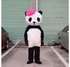 2024 Costumi della mascotte della peluche del panda di Halloween Vestito da festa di fantasia di Natale Vestito da personaggio dei cartoni animati Vestito per adulti Abbigliamento a tema pubblicitario di Pasqua di Carnevale