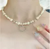 Moda di lusso Collana di perle Designer Gioielli Matrimonio popolare Platino Lettere pendenti collane da donna con lettera C Diamond Pendan canale b