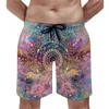 Men's Shorts Peace Mandala Gym Vintage Floral Print Beach Short Pants Men Custom Sports Surf Quick Dry Trunks Gift