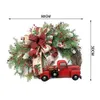 Christmas Decorations Red Truck Christmas Garland Hanging Ornament Simple Holiday Decorative Props for Porch Door Fence Holiday Decorations 2024 231013