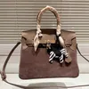 horse luxurs designer Tote Bags lady suede Handbag Shoulder Leather Luxury Designer Crossbody Female Shopping handbags 230318