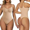 Women's Shapers Oversized Seamless Body Shaping Jumpsuit With Waistband Buttocks Lifting Thong Suspenders Tight Pants Women
