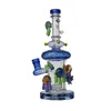 Bee Hookahs Glass Bong Recycler Smoking Water Pipe Dab Rig 25cm Height with 14mm Joint