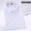 Chemises habillées pour hommes été grande taille chemise à manches courtes poche plaquée unique coupe Standard affaires formelle décontractée blanc S-8XL