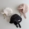 Аксессуары для волос, корейская детская шапка для мальчиков и девочек, зимняя детская утолщенная ветрозащитная защита для ушей, детские теплые шапки, осенние лей с хлопковой подкладкой