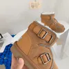 Stivali per bambini Mini Ragazze Scarpe per bambini Ultra Designer Stivale in vera pelle Ragazzi Striscia riflettente Classic Bambini bambino bambino giovanile h8v8 #