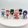 Vinger Speelgoed 6 stks/set Genshin Impact Anime Figuur Yae Miko/hu Tao/klee/wanderer/raiden Shogun Action Figure Volwassen Collectible Model Pop Speelgoed