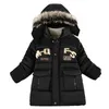 Manteau d'automne et d'hiver épais et chaud pour enfants, nouvelle mode, lettre à capuche, fermeture éclair, manteau pour garçons de 5 6 7 8 9 10 ans, vêtements d'extérieur pour enfants J231013