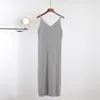 Vêtements de nuit pour femmes Sexy Split Pyjama Robe Midi Tricot Jarretelle Jupe Femmes Automne Chambre Porter Dames Élégante Chemise De Nuit Vêtements À La Maison