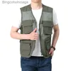Men's Vests Summer Thin Mesh Vest Outdoor Sportsfor Jackets Bigsize Bomber Sleeveless Vest Casual Tactical Work Wear Camping Fishing VestsL231014