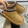 Toddler Tasman II terlik tazz bebek ayakkabıları çocuklar kestane kürk slaytlar koyun derisi shearling klasik ultra mini bot kış katırları slip-on yün küçük big617