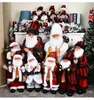 Décorations de Noël 67 cm pour la maison électrique avec musique grand père Noël jouant du violon et cadeaux d'année pour enfants 231013