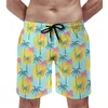 Short pour hommes Résumé Sun Board Été Rétro Palmiers Imprimer Casual Plage Mâles Sports Surf Séchage rapide Troncs graphiques