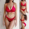 Vrouwen Badmode Vrouwen Sexy Mesh Strand Jurk Chiffon Een Schouder Lace Up Bandage Bikini Push 2 Delige Set badpak Femme