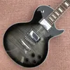 Anpassad elektrisk gitarr, Black Flame Maple Top, Rosewood Fingerboard, Chrome hårdvara, gratis frakt