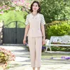 Women's Two Piece Pants 2023 Summer Tracksuit Women Short Sleeve Top And Wide Leg Suits Casual Set Womens Outfits Size 5XL