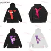 Mens Big V Hoodies 힙합 스타일리스트 Hoody Vlones Long Sleeve Letter 인쇄 후 까마귀 남자 부부 스웨트 셔츠 화이트 하이 스트리트 21colors