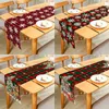 Christmas Decorations Merry Christmas Snowflakes Dwarfs Reindeers Red Buffalo Check Table Runner for Home Dining Table Festival Party Decor Multiple SL23/10/14