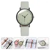 Montres-bracelets Numéro Dames Quartz Montre Miss Kid Leash Bracelet Enfants Bois Grain Modèle