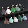 Pendentif Colliers 5 pcs Forme de goutte d'eau Guérison Cristal Pierre Pendentifs Agate Charmes pour faire des bijoux collier cadeau