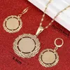 Wedding Jewelry Sets Ethiopian Gold Color Coin Necklace Pendant Earrings Habesha Wedding Eritrea Africa Jewelry Set 231013