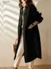 女性用ウールブレンド女性のための韓国のファッションジャケット女性のための冬のコートアウターウェアの肥厚したウールコートルースウォームトレンチ秋の女性衣料品231014