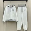 Luxe merk trainingspak katoenen hoodie geborduurd sweatshirt designer casual broek tweedelige set loe trui met capuchon joggingbroekpak