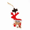 Factory Outlet Creative Decoration 16cm Red Christmas Tree Bell Snowflake Deer Wood Hanging Door Hanging Window Hanging Jewelry