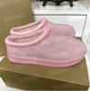 Tazz Pantofole Australia Stivali Designer Donna Tasman Snow Inverno Stivali di pelle di pecora Piattaforma Pelliccia Pantofola Donna Classico Ultra Mini Stivaletti alla caviglia in lana scamosciata Taglia US 4-13