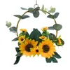 Couronnes de fleurs décoratives Couronne de tournesol artificielle printemps été pour porte d'entrée maison mur fenêtre fête décor guirlandes ferme Dr Dh2Rv