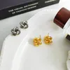 Design Fashion Stud Ohrringe für Frauen rocken glatt kleine Metallknoten Twist Blume Ohrringe Punk Party Schmuck Valentinstag Geschenk