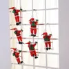 Décorations de Noël Échelle de corde d'escalade Pendentif Père Noël Suspendu Poupée Décor Ornement d'arbre de Noël pour les vacances en plein air à la maison 231013