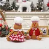 Decorazioni natalizie 1 pz Gingerbread Man Doll Peluche Gamba Bambole Albero di Natale Ornamenti Anno Regalo per bambini 2023 Decorazione 231013