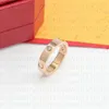 Klassiker Ring Luxusschmuck Goldring für Damen Titanstahl vergoldet Modeaccessoires Designerring Herren Diamant