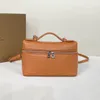 L19 Lunch Box Bag gigi samma stil piana mode enkel cowhide handväska en axel crossbody väska