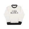 24SS Casablanca Fleece Designer Warm Sweatshirts Men en vrouwen Ronde nek trui pluche toppen pullover sweater casablanc