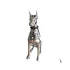 Decorações de jardim Decoração de casa Scpture Doberman Cão Grande Tamanho Arte Animal Estátuas Estatueta Decoração de Quarto Resina Estátua Ornamentgift Dhrzv