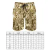 Shorts masculinos Golden Disco Ball Board Metallic Glitter Sparkles Calças de praia confortáveis Trenky Plus Size Men